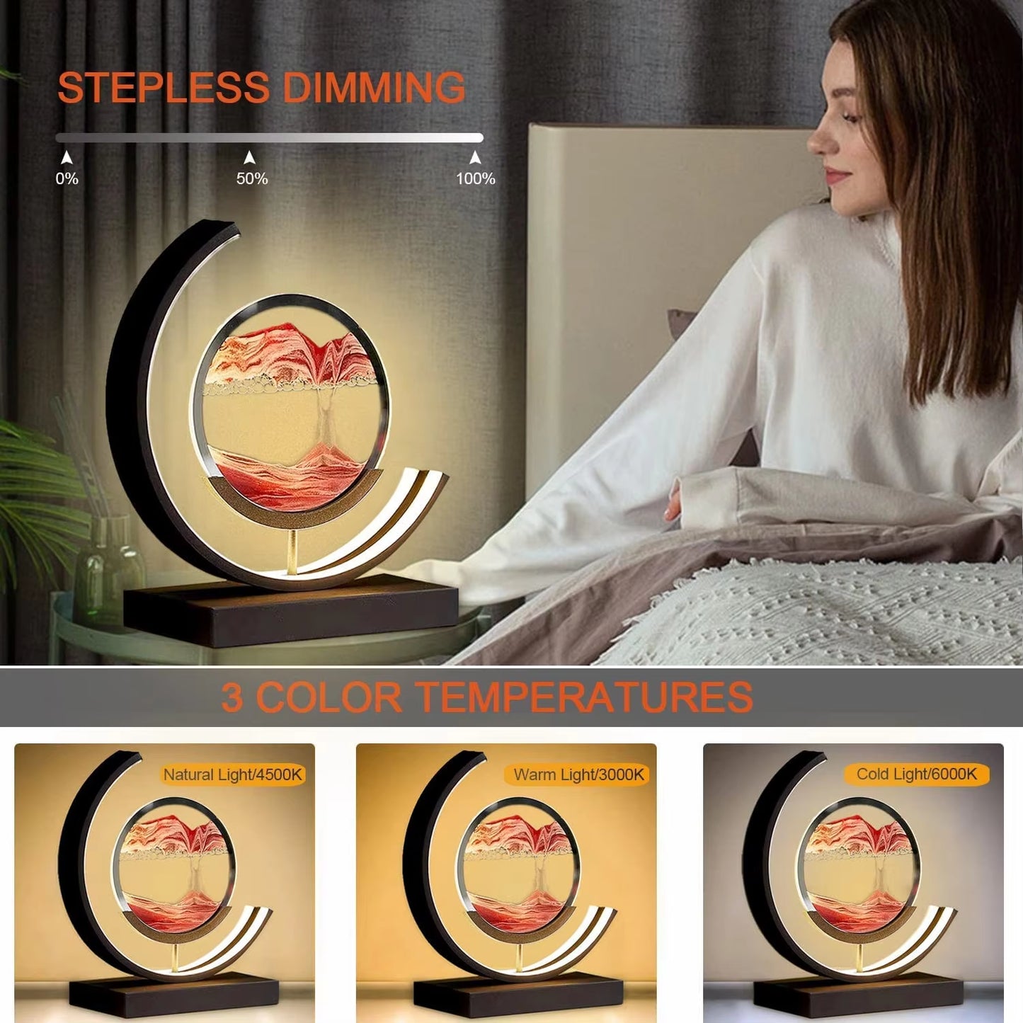 LED Quicksand Sand Lamp