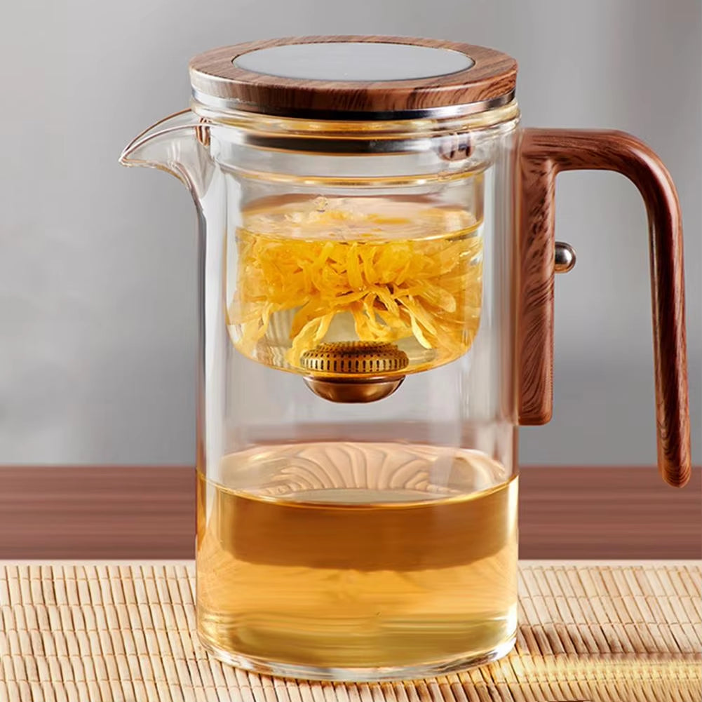 Water Separation Glass Teapot 